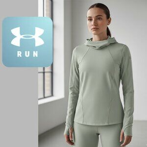 Under Armour Hoodie | Women's Size M | ColdGear Reactor | Fitted Running Sage